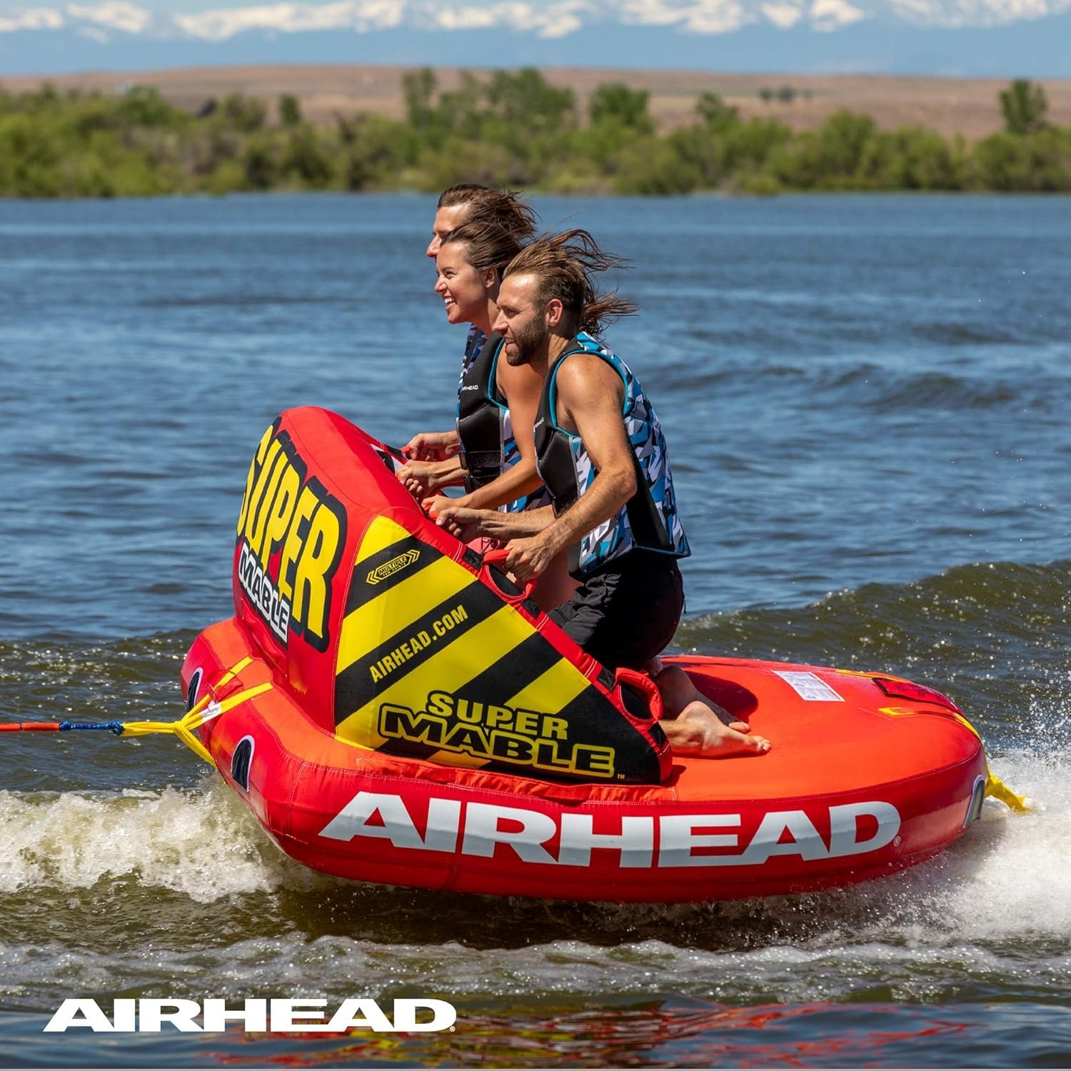 AIRHEAD Mable Inflatable Towable Tube 1-4 Rider Models Dual Tow Points 3