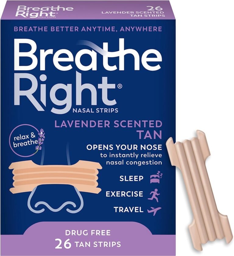 Stop Snoring Naturally with Breathe Right Lavender Nasal Strips - 26 Count
