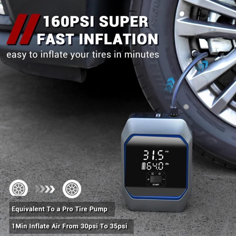 Car Jump Starter Power Pack, Digital Car Tyre Pump 160 PSI, Preset2