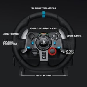 Logitech G29 Driving Force Racing Wheel and Floor Pedals, Real Force Feedback-2