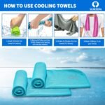 Sukeen [4 Pack] Cooling Towel (40x12),Ice Towel,Soft Breathable Chilly Towel,1